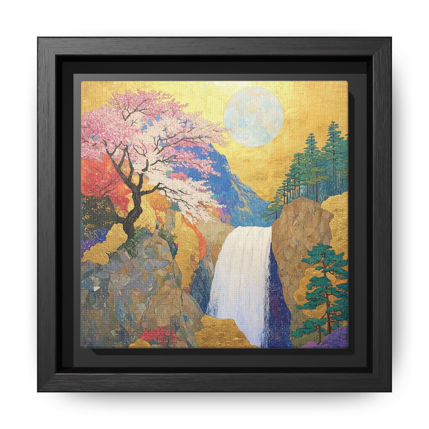The Colors Around A Waterfall