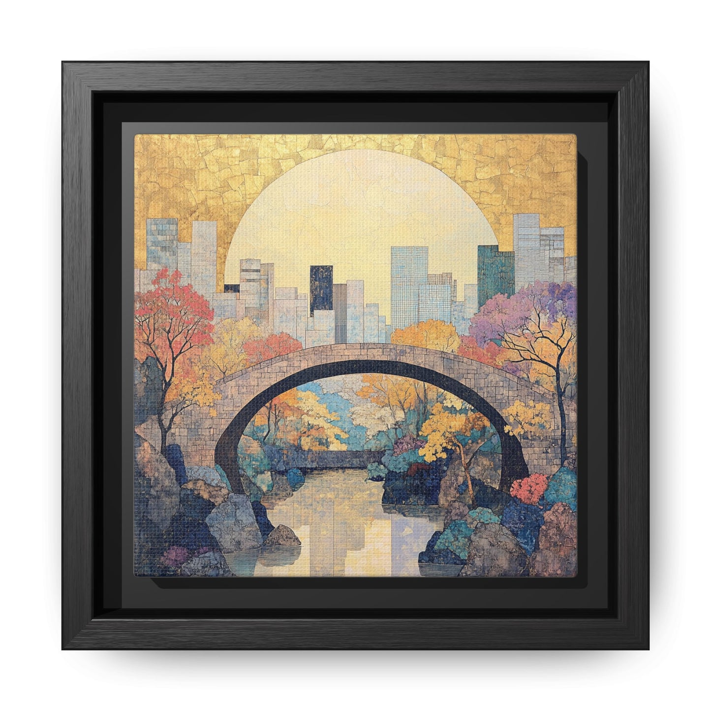 City Bridge On Gold